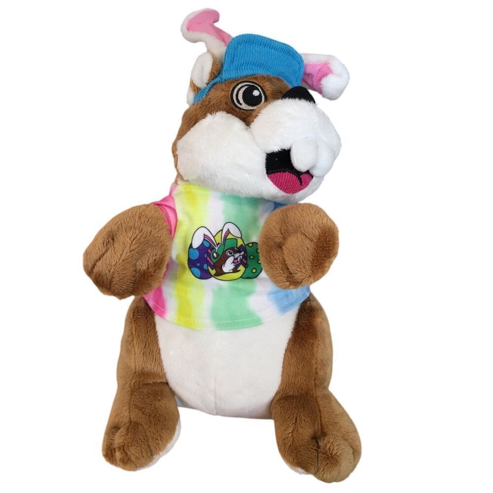 Buc-ee's Easter Bunny Plush 12" Beaver‎ Toy Stuffie Stuffed Animal 2022 Tye Dye